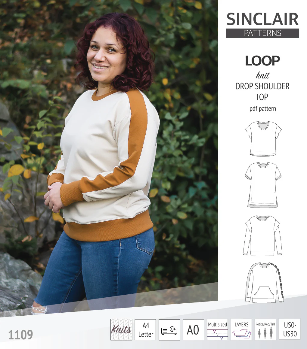Loop drop shoulder knit top (PDF) - Image 17