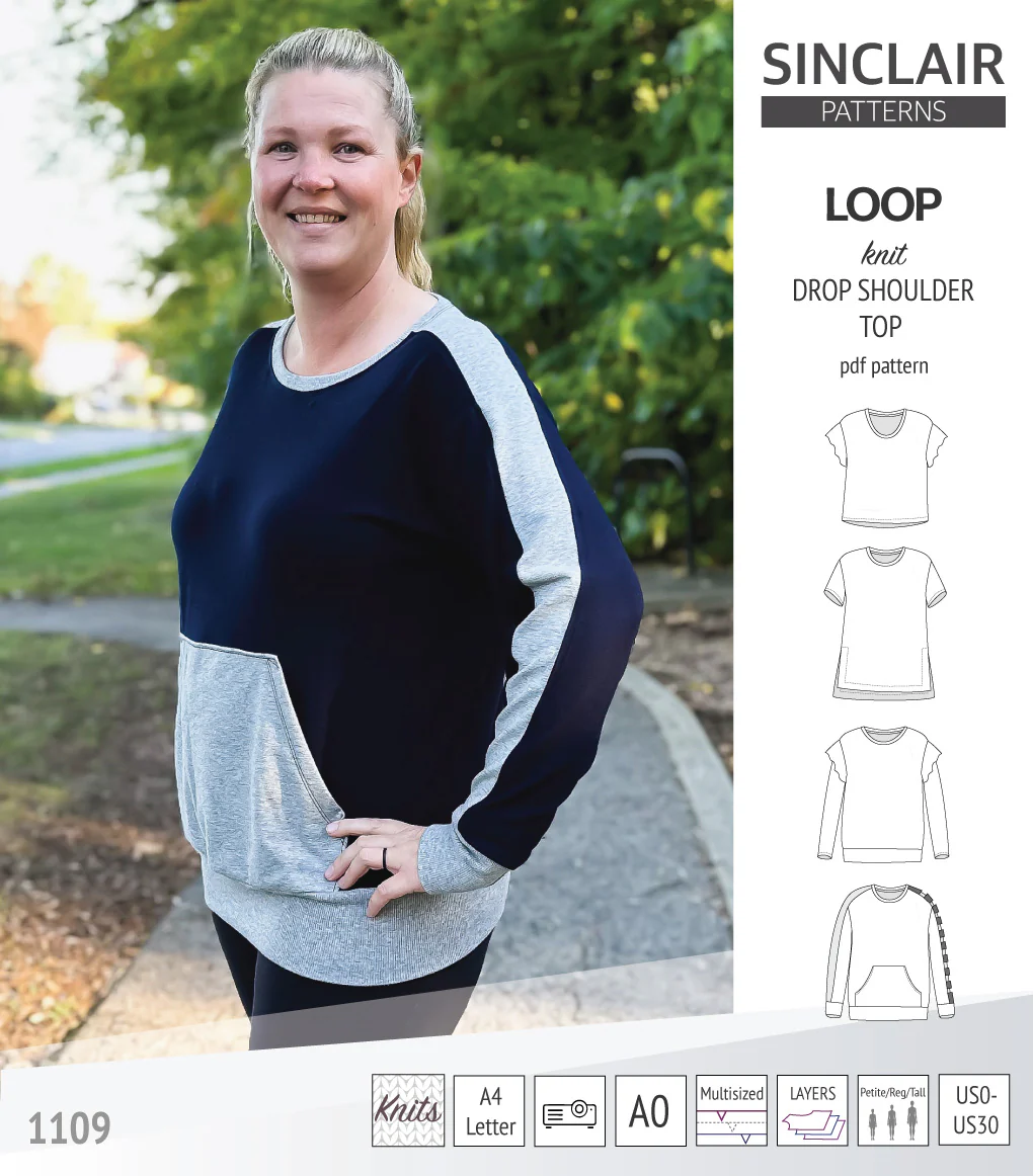 Loop drop shoulder knit top (PDF) - Image 18