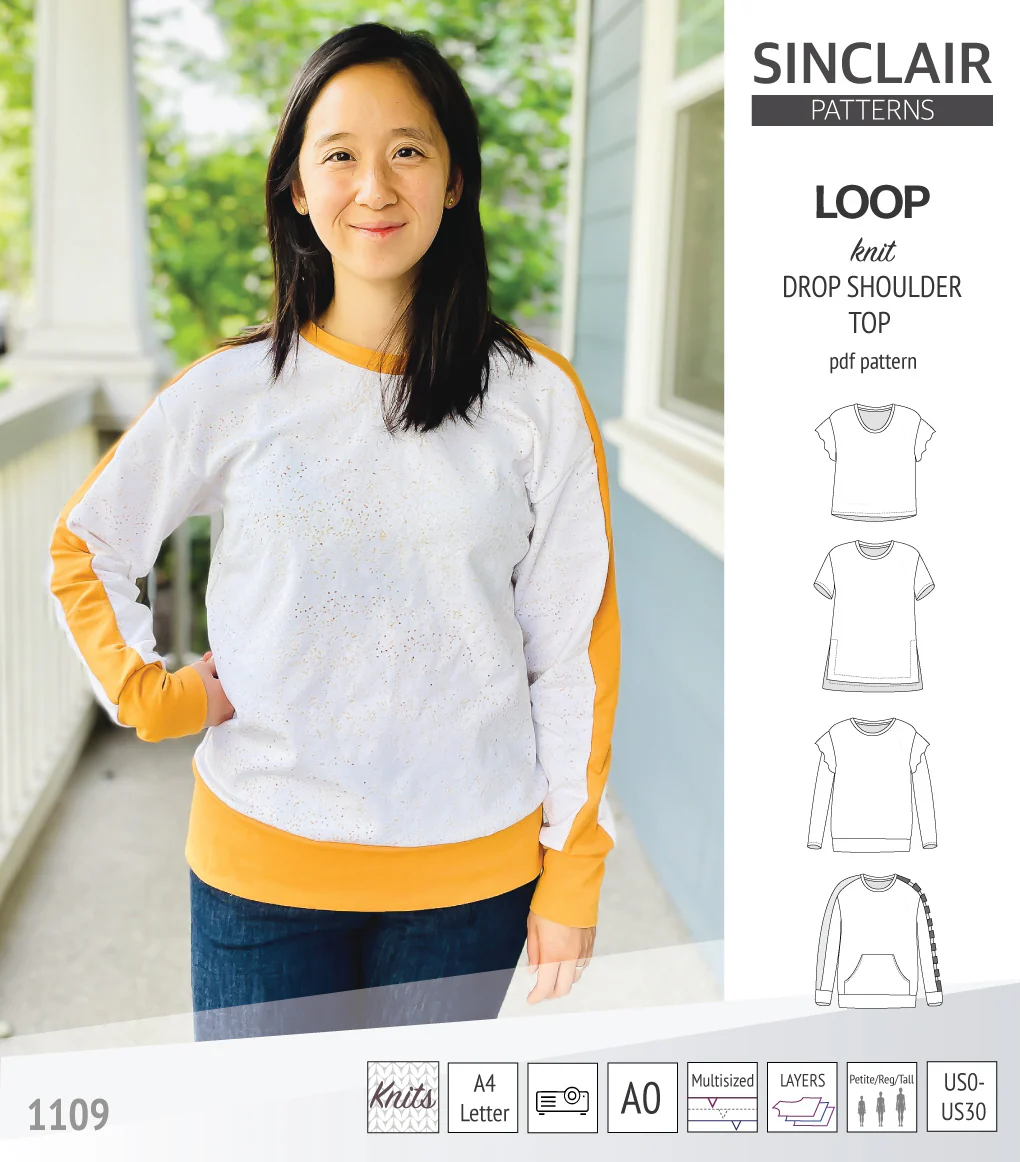 Loop drop shoulder knit top (PDF) - Image 19