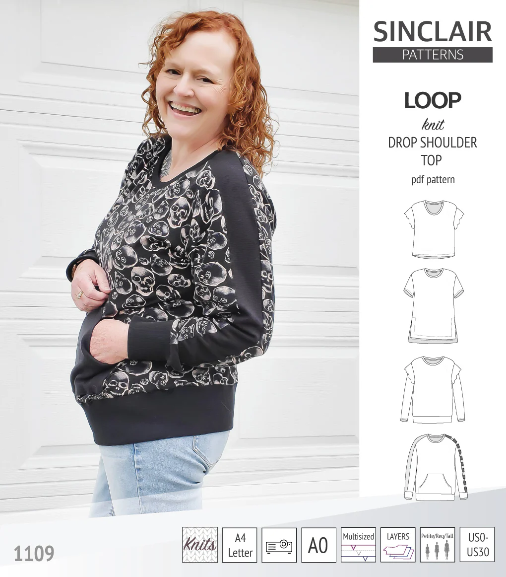 Loop drop shoulder knit top (PDF) - Image 20