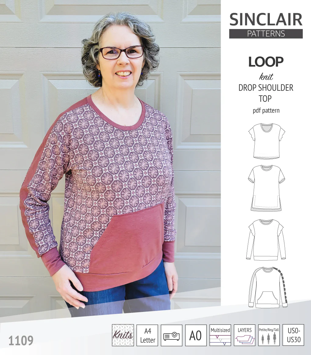 Loop drop shoulder knit top (PDF) - Image 21