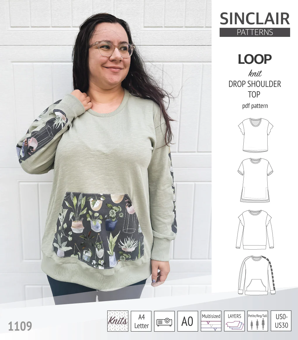 Loop drop shoulder knit top (PDF) - Image 22