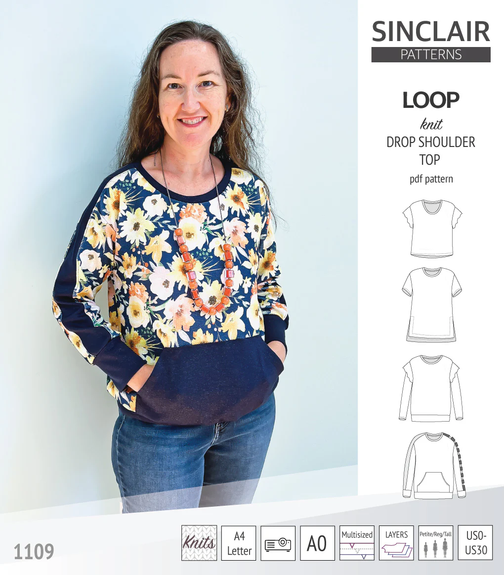Loop drop shoulder knit top (PDF) - Image 23