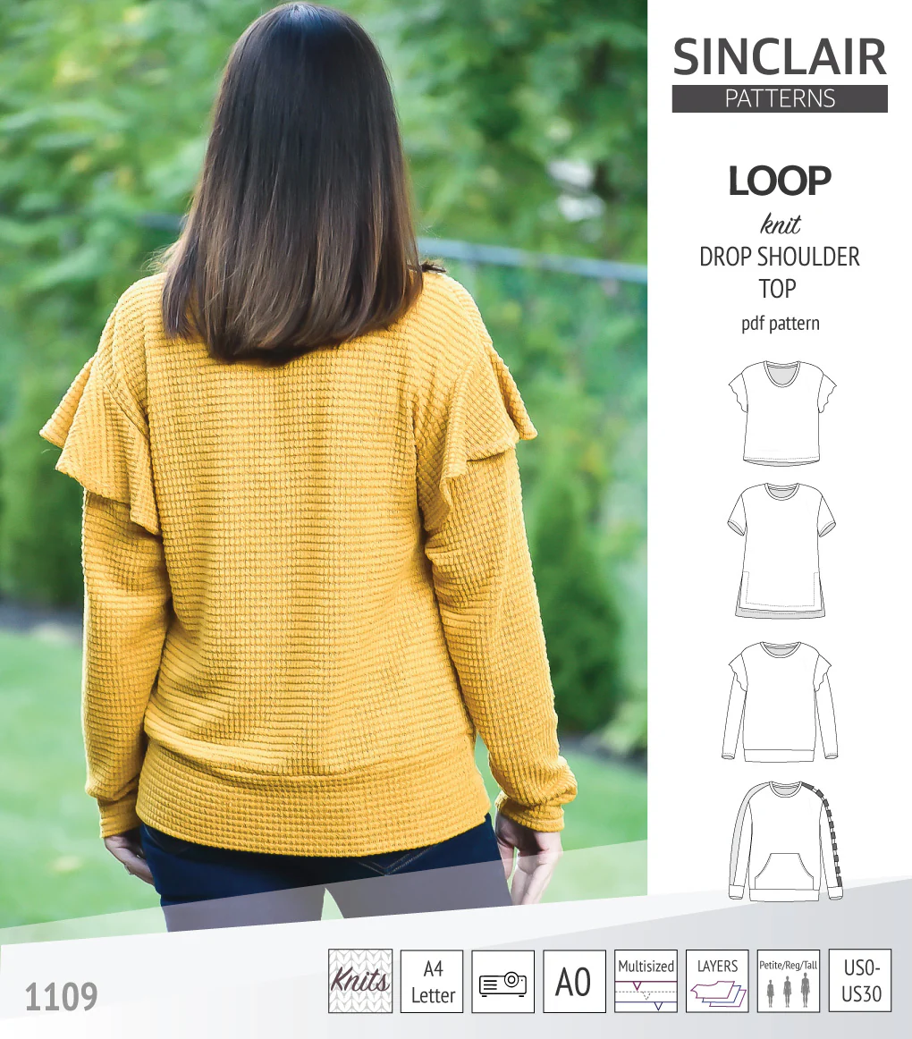 Loop drop shoulder knit top (PDF) - Image 26