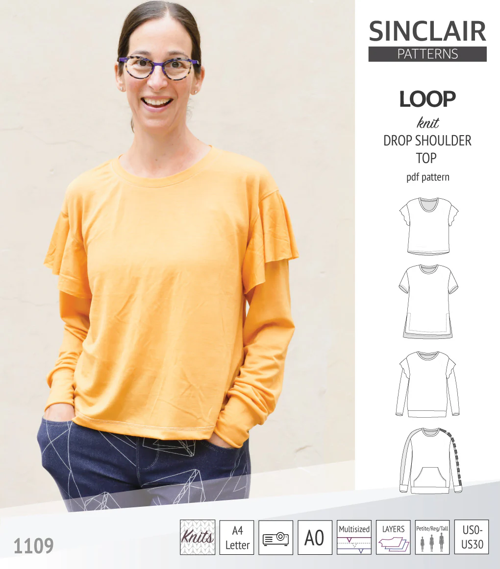 Loop drop shoulder knit top (PDF) - Image 29