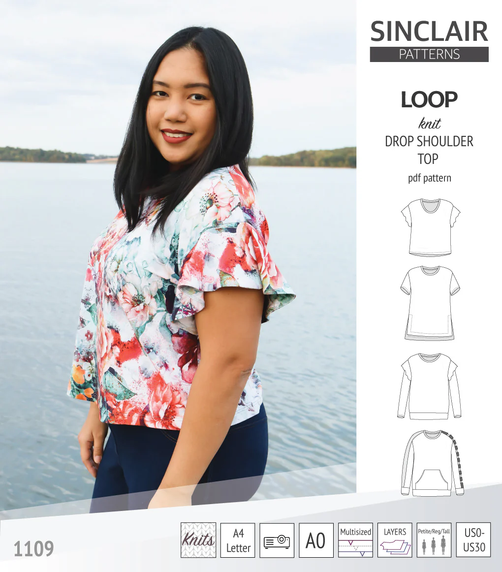 Loop drop shoulder knit top (PDF) - Image 39