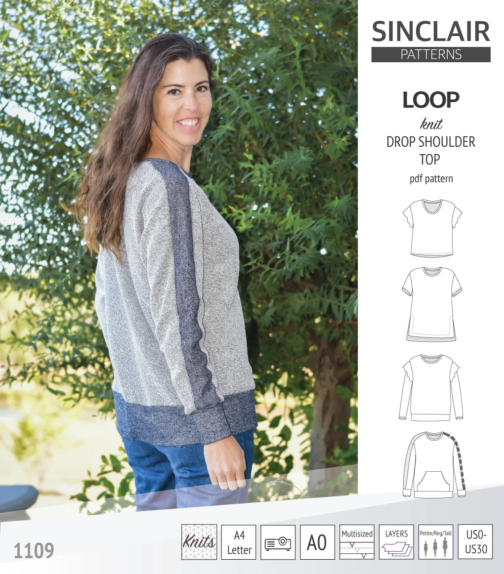 Loop drop shoulder knit top (PDF) - Image 5