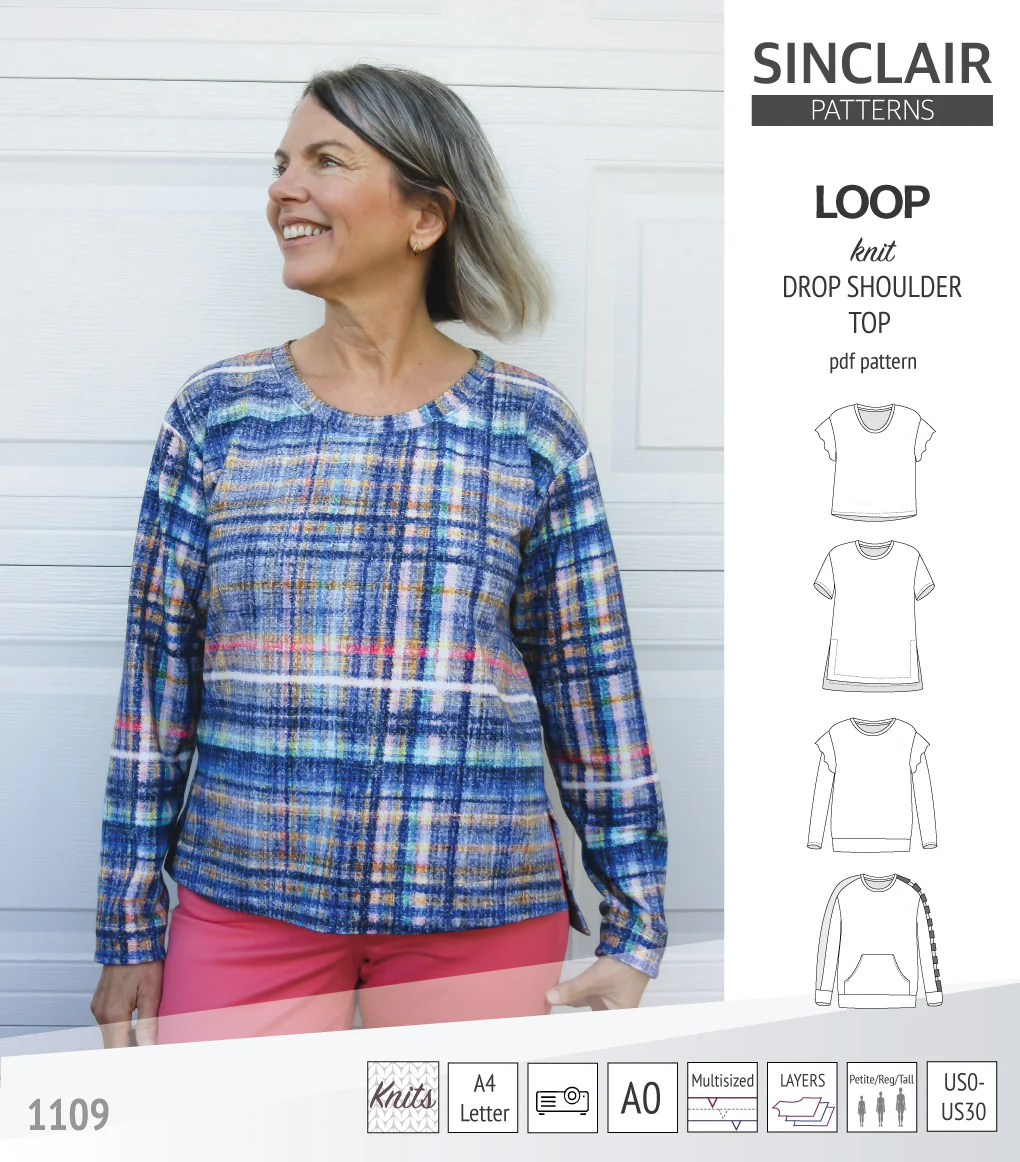 Loop drop shoulder knit top (PDF) - Image 58