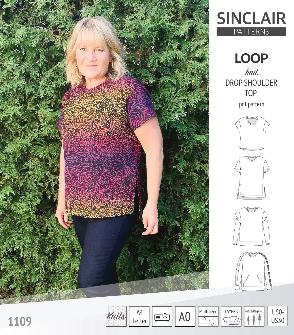 Loop drop shoulder knit top (PDF) - Image 59