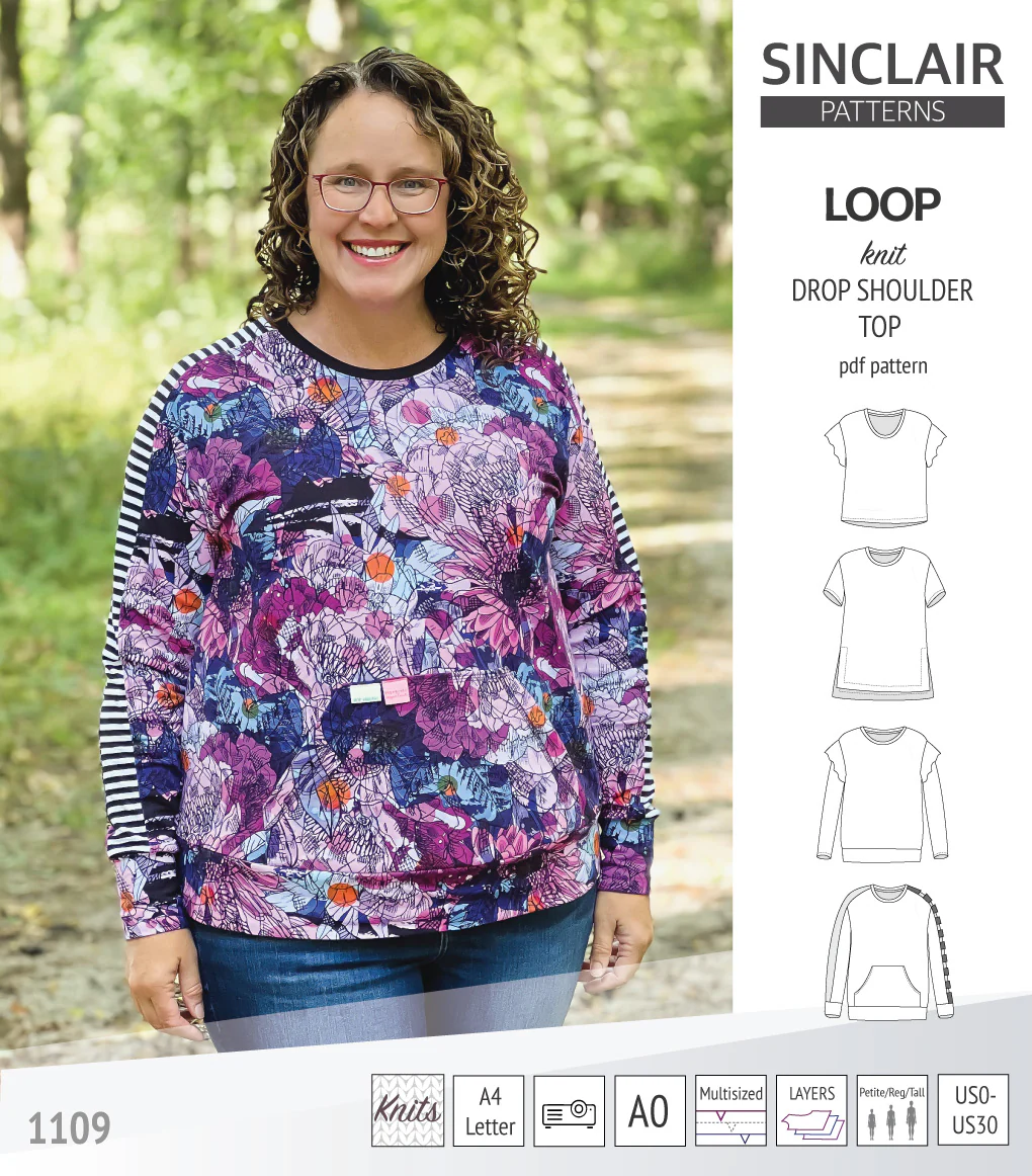 Loop drop shoulder knit top (PDF) - Image 7