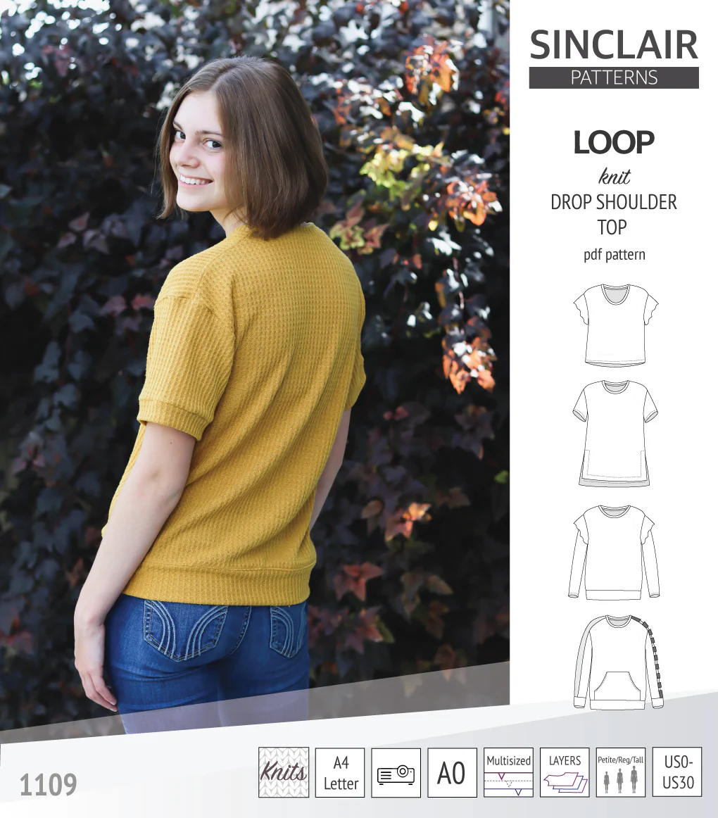 Loop drop shoulder knit top (PDF) - Image 79