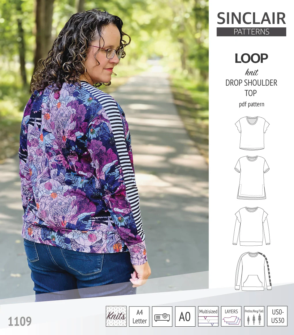 Loop drop shoulder knit top (PDF) - Image 8