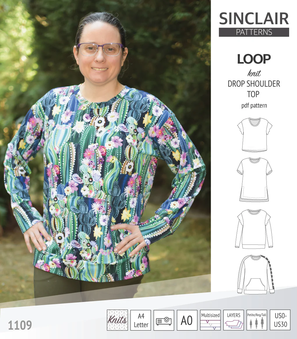 Loop drop shoulder knit top (PDF) - Image 84