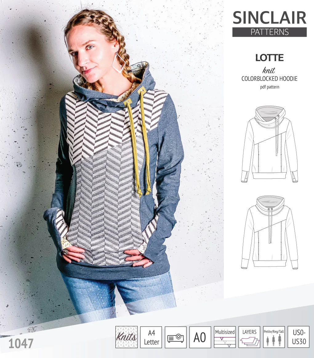 Lotte colorblocked hoodie for women (PDF) - Image 8
