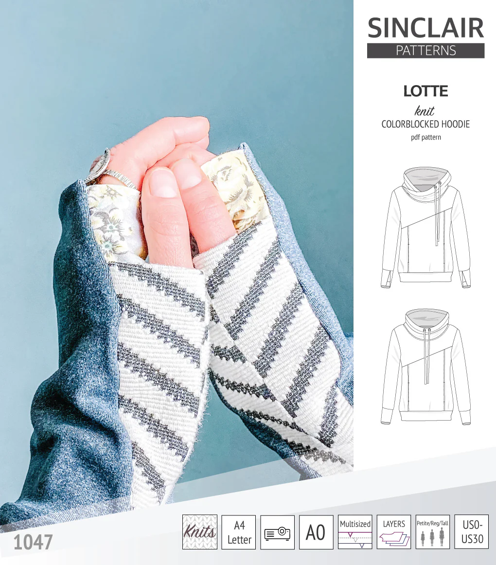 Lotte colorblocked hoodie for women (PDF) - Image 9