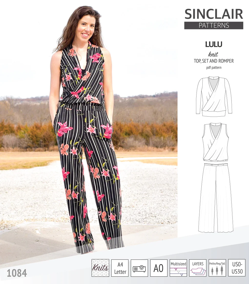 Lulu faux wrap knit top, set and romper (PDF) - Image 21
