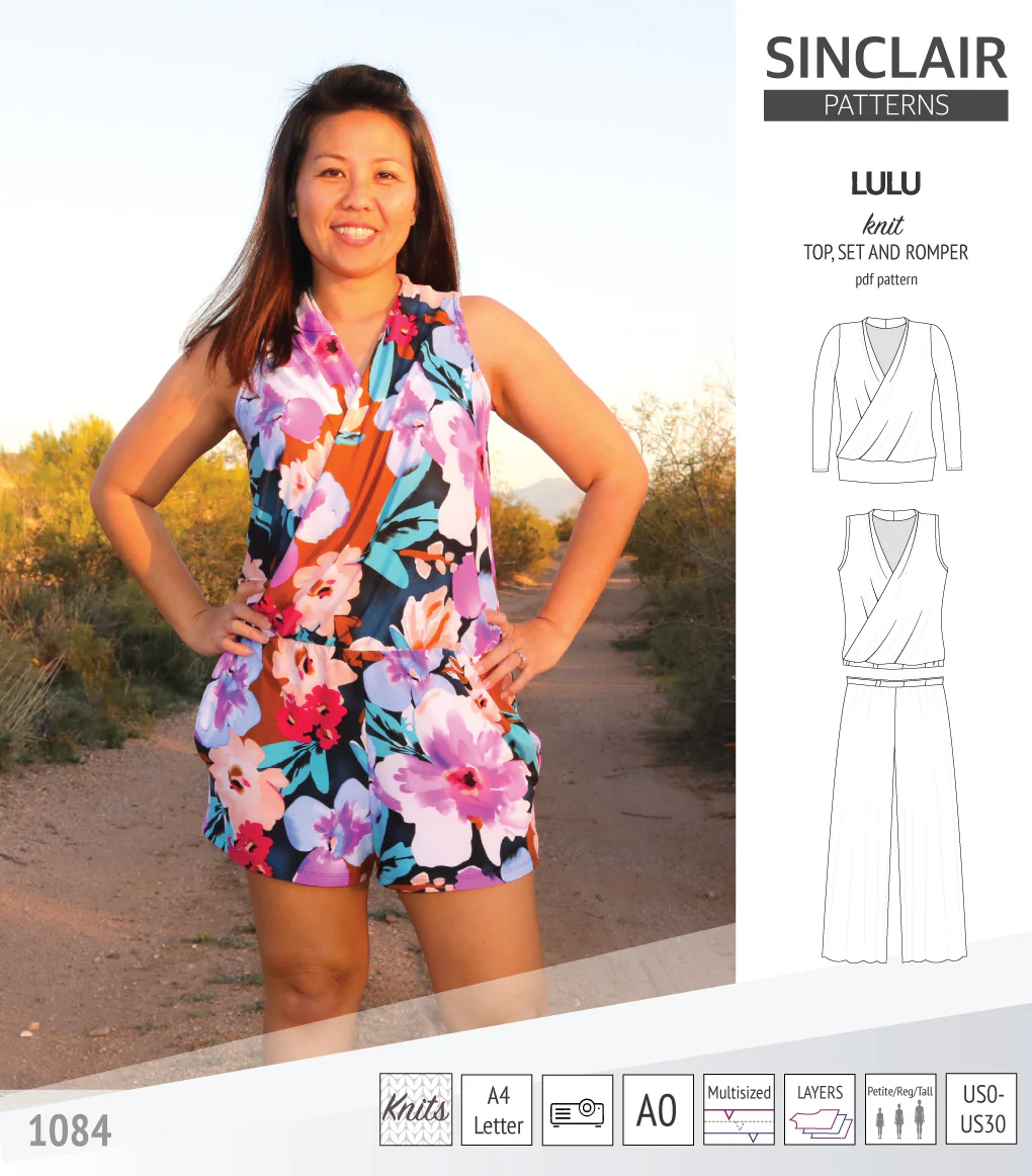 Lulu faux wrap knit top, set and romper (PDF) - Image 22