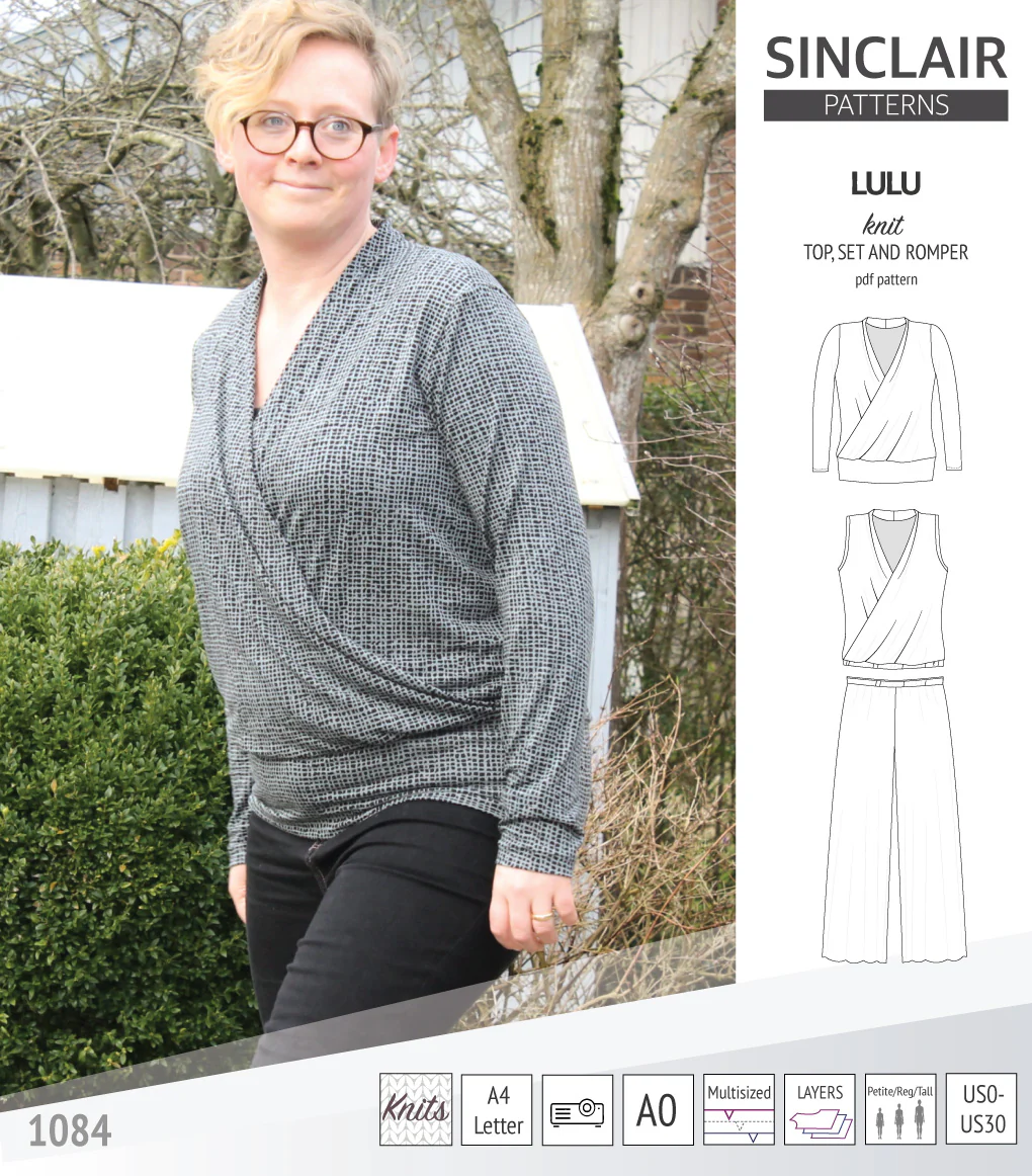 Lulu faux wrap knit top, set and romper (PDF) - Image 27