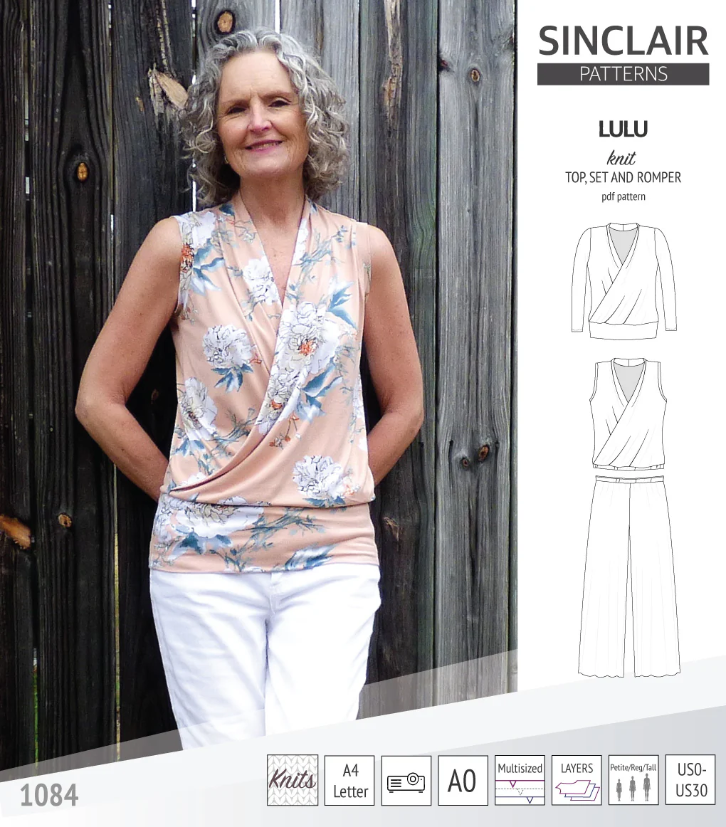 Lulu faux wrap knit top, set and romper (PDF) - Image 28
