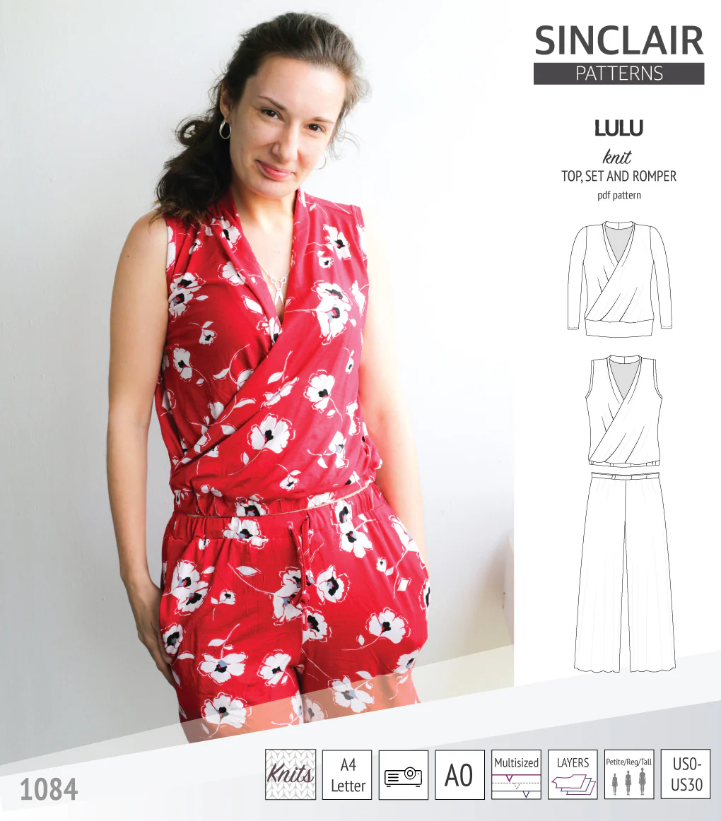 Lulu faux wrap knit top, set and romper (PDF) - Image 31