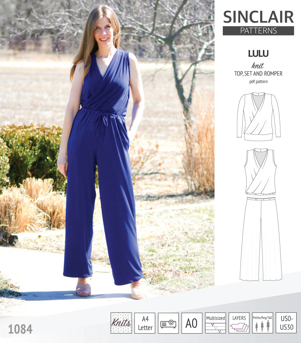 Lulu faux wrap knit top, set and romper (PDF) - Image 35