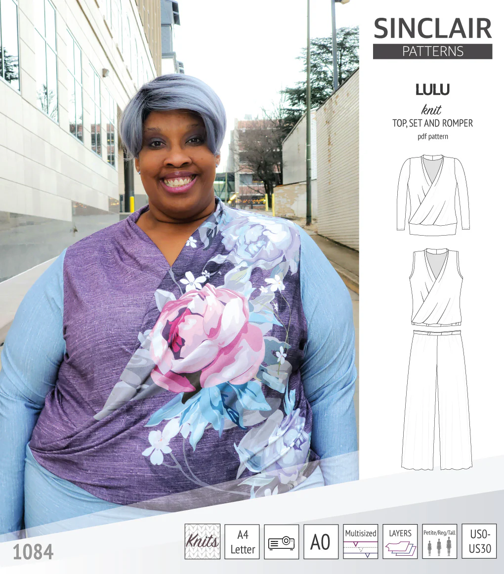 Lulu faux wrap knit top, set and romper (PDF) - Image 38