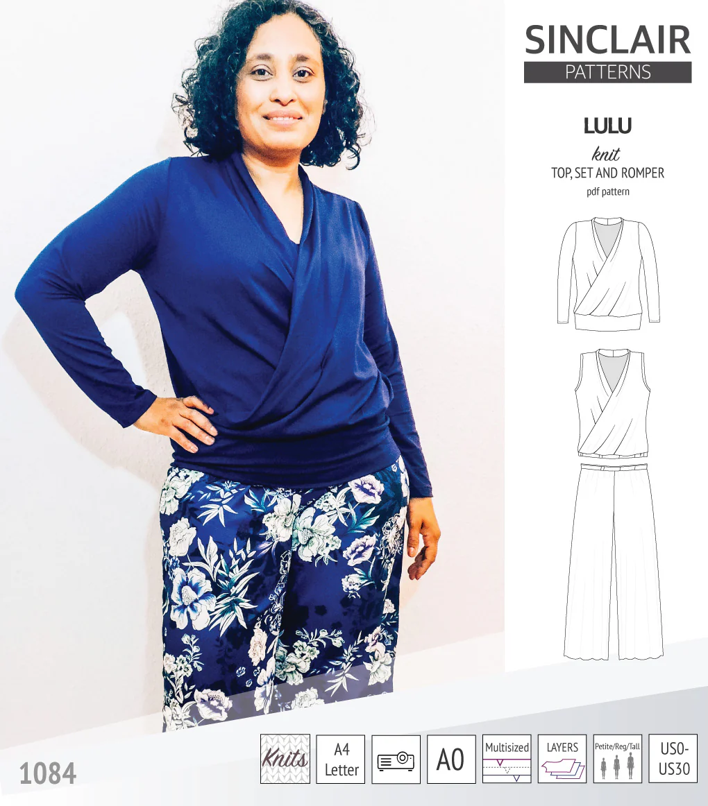 Lulu faux wrap knit top, set and romper (PDF) - Image 42