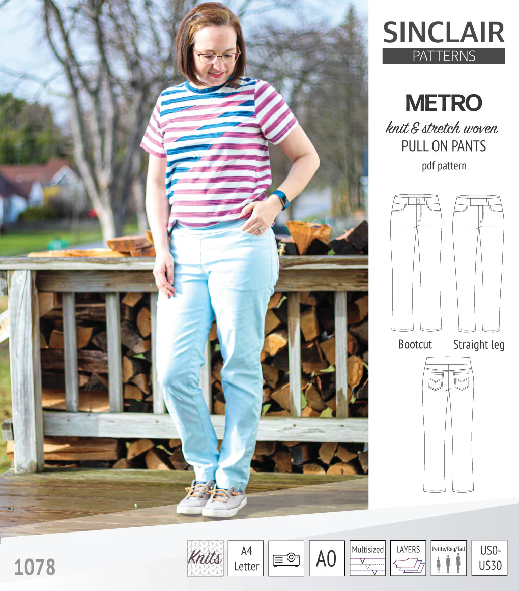 Metro stretch woven pull on pants (PDF) - Image 10