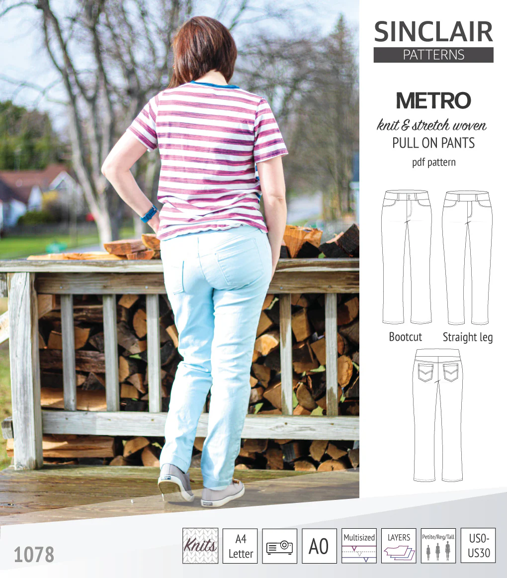 Metro stretch woven pull on pants (PDF) - Image 11