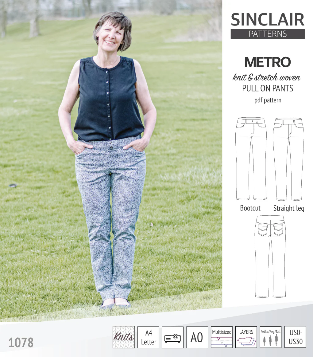 Metro stretch woven pull on pants (PDF) - Image 12