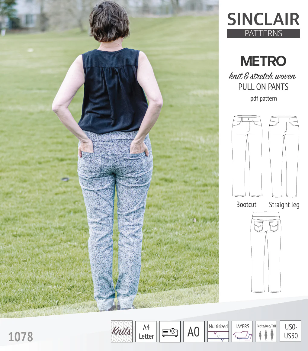 Metro stretch woven pull on pants (PDF) - Image 13
