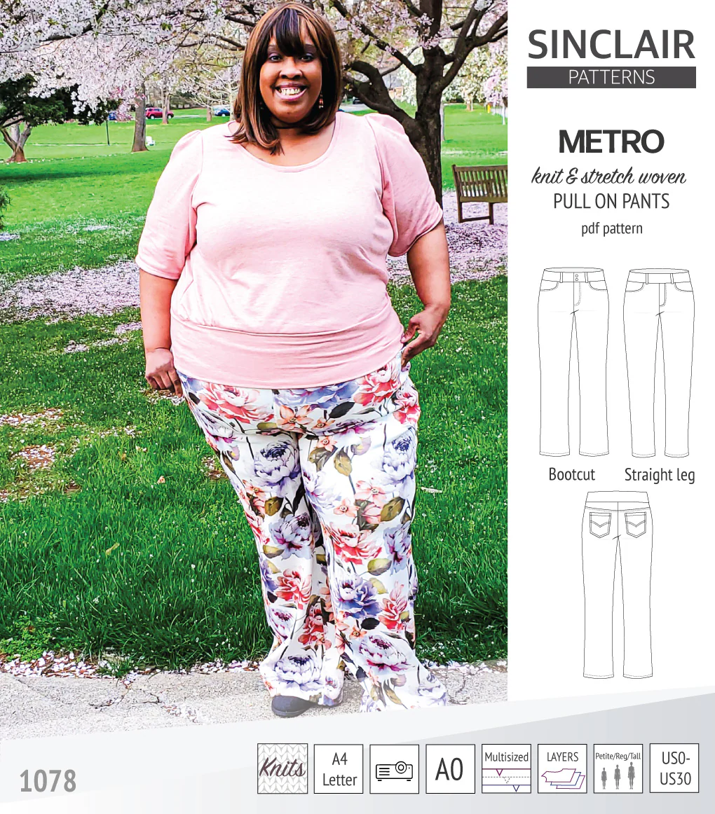 Metro stretch woven pull on pants (PDF) - Image 14