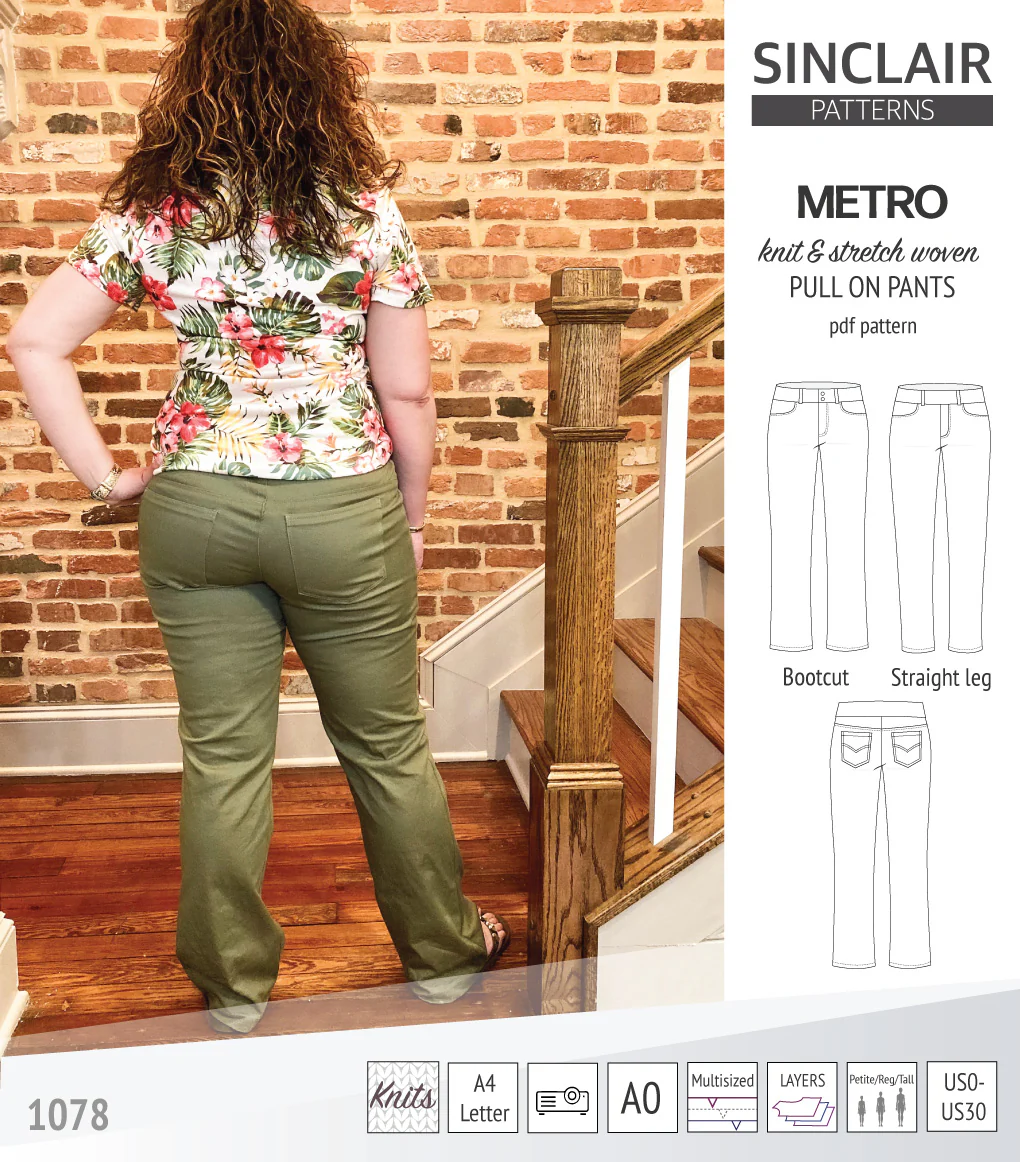 Metro stretch woven pull on pants (PDF) - Image 16