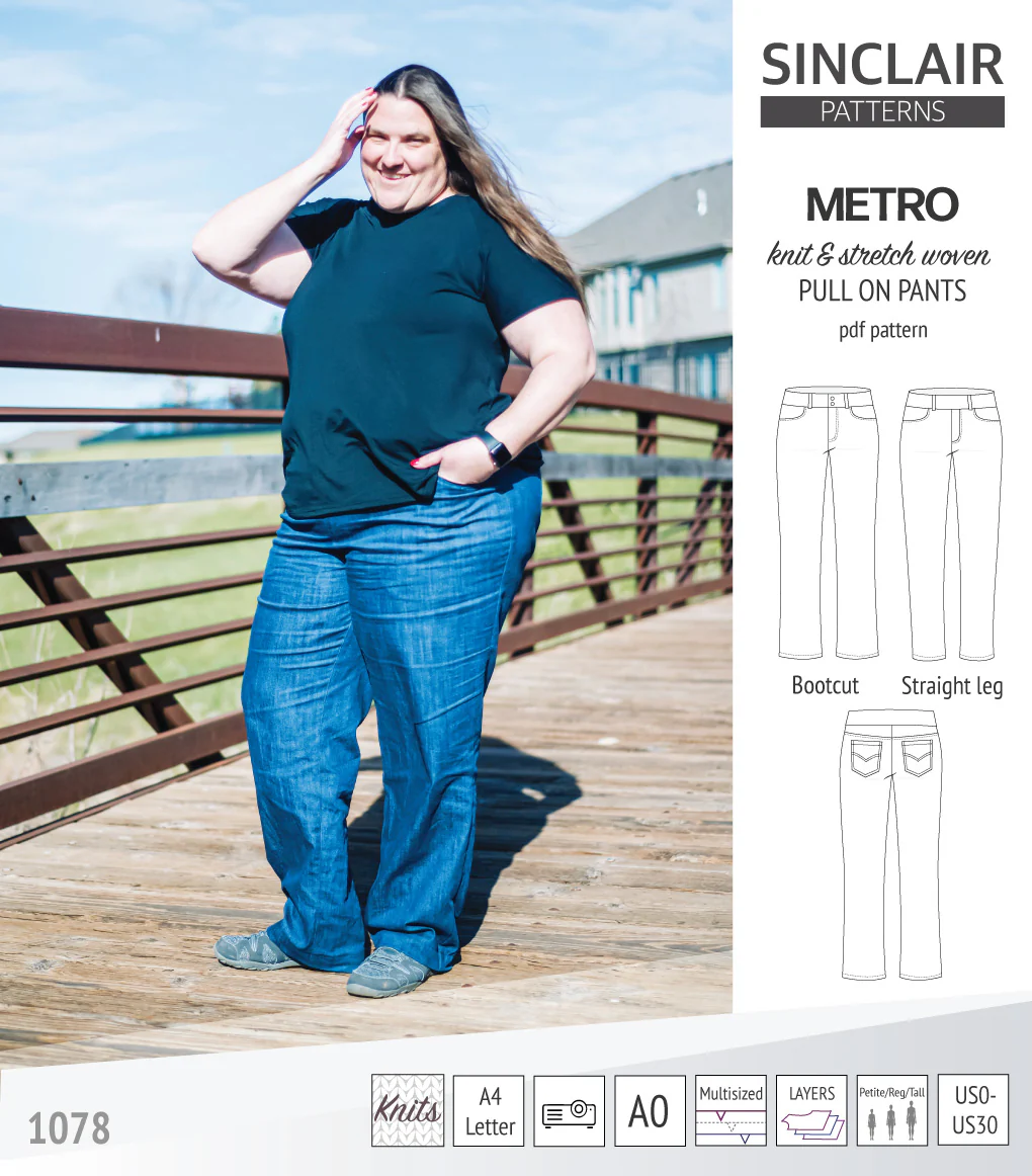 Metro stretch woven pull on pants (PDF) - Image 17