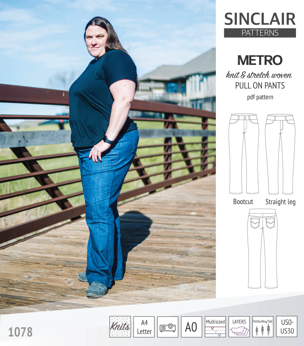 Metro stretch woven pull on pants (PDF) - Image 18