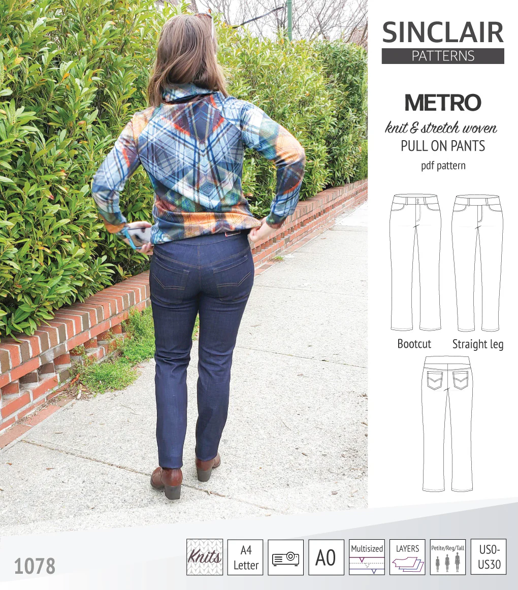 Metro stretch woven pull on pants (PDF) - Image 20