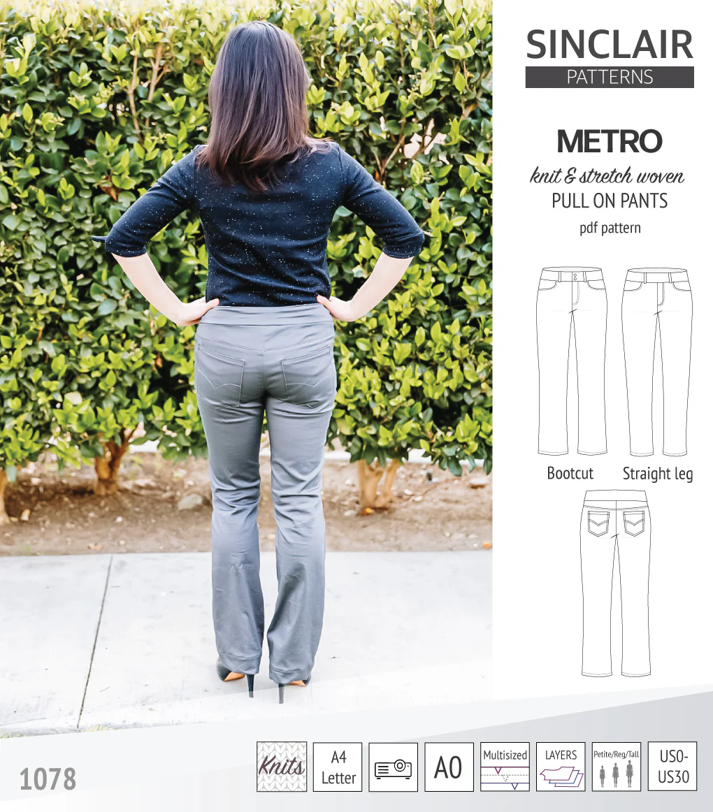 Metro stretch woven pull on pants (PDF) - Image 22