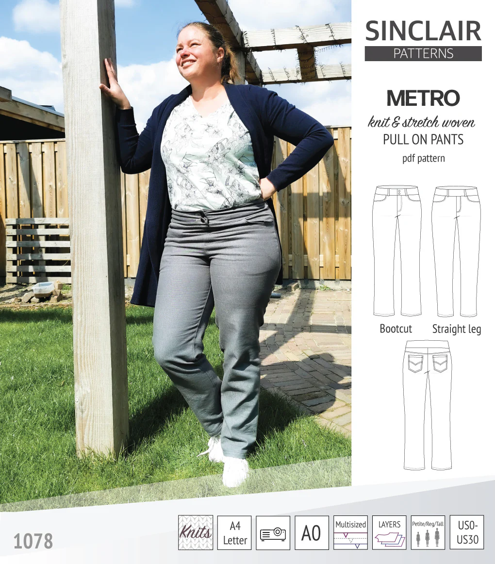Metro stretch woven pull on pants (PDF) - Image 24