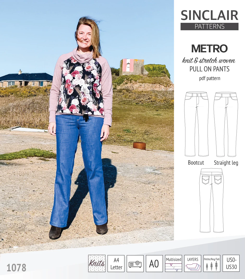 Metro stretch woven pull on pants (PDF) - Image 25