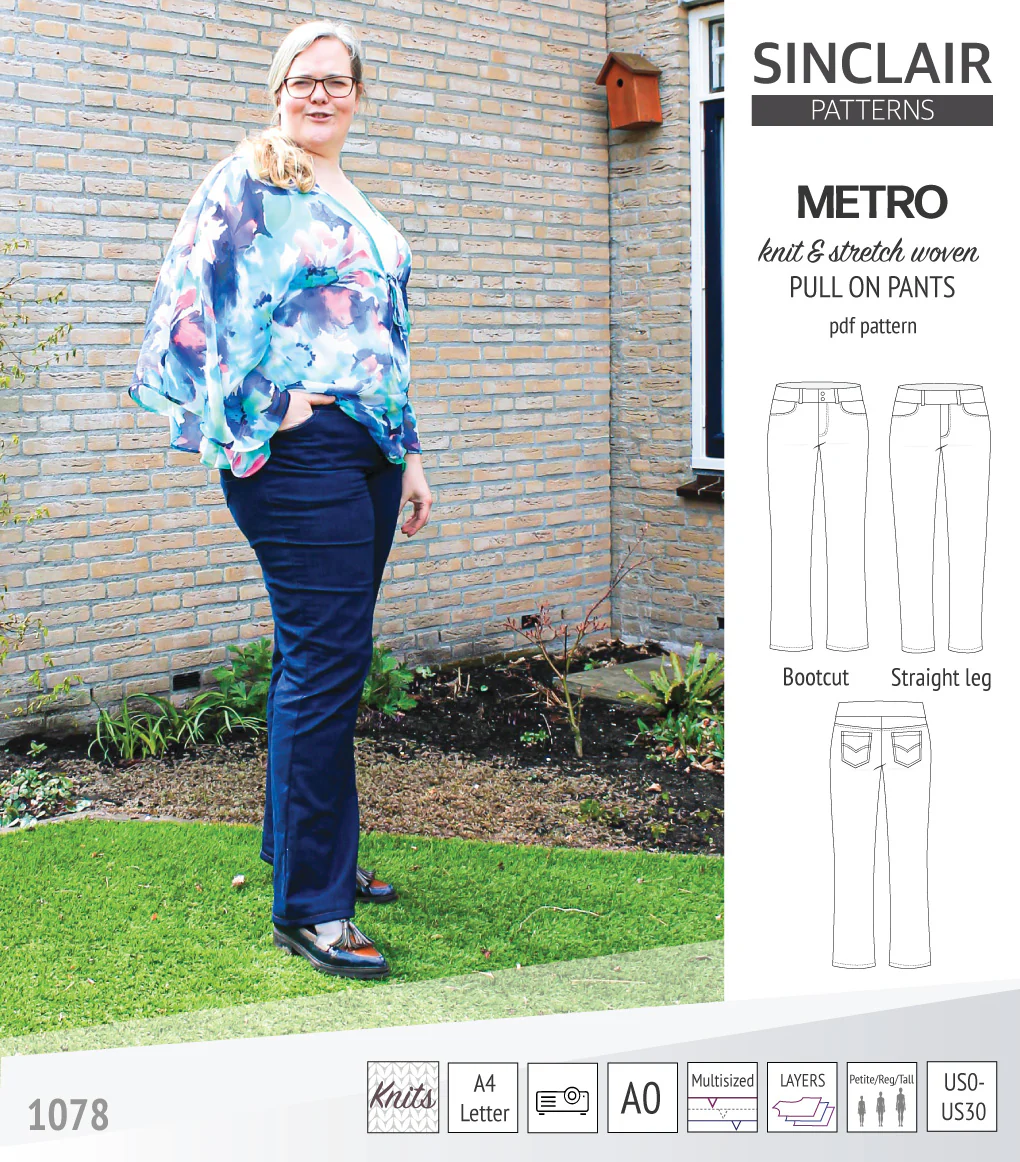 Metro stretch woven pull on pants (PDF) - Image 29