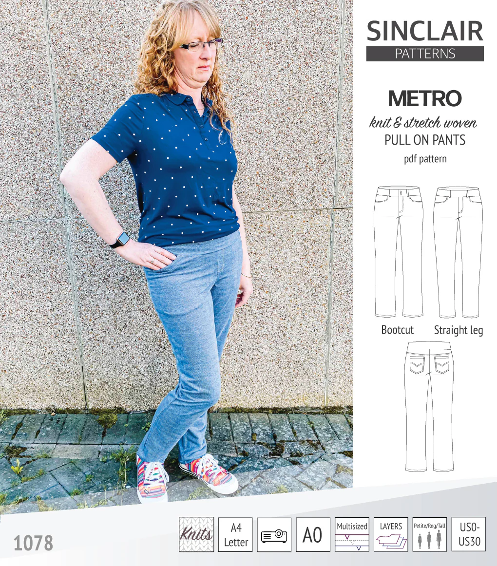 Metro stretch woven pull on pants (PDF) - Image 30