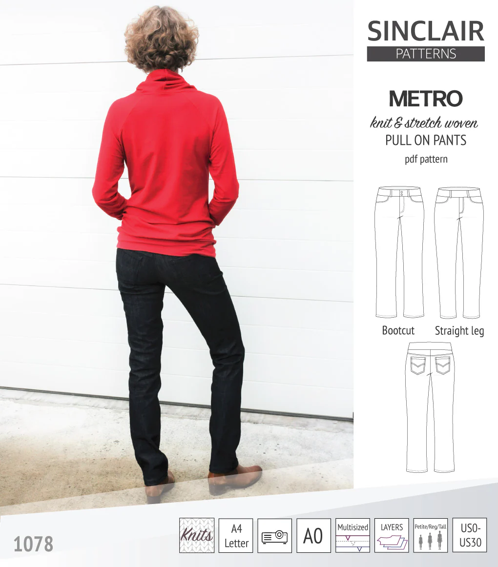 Metro stretch woven pull on pants (PDF) - Image 31