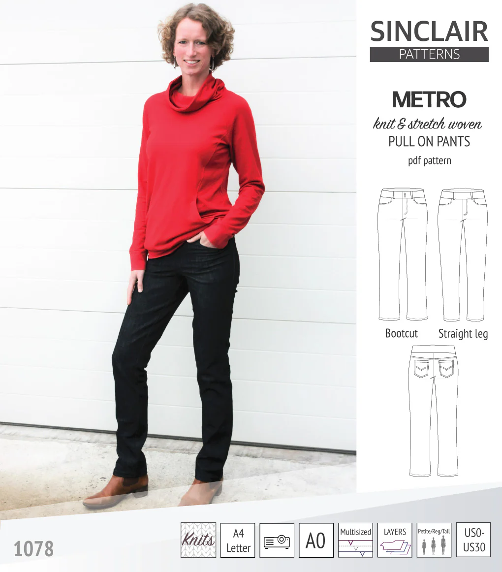 Metro stretch woven pull on pants (PDF) - Image 32