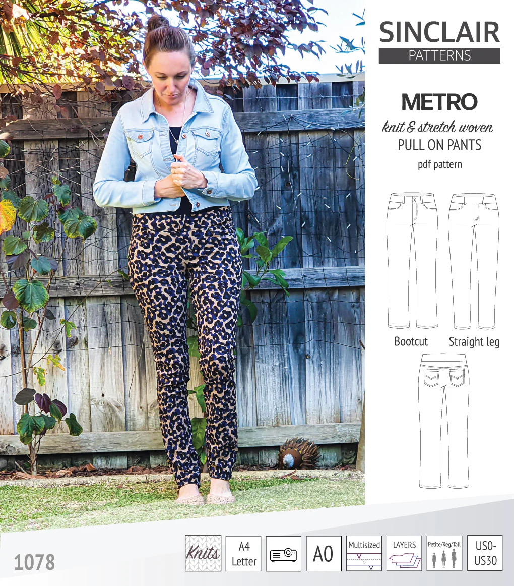 Metro stretch woven pull on pants (PDF) - Image 33
