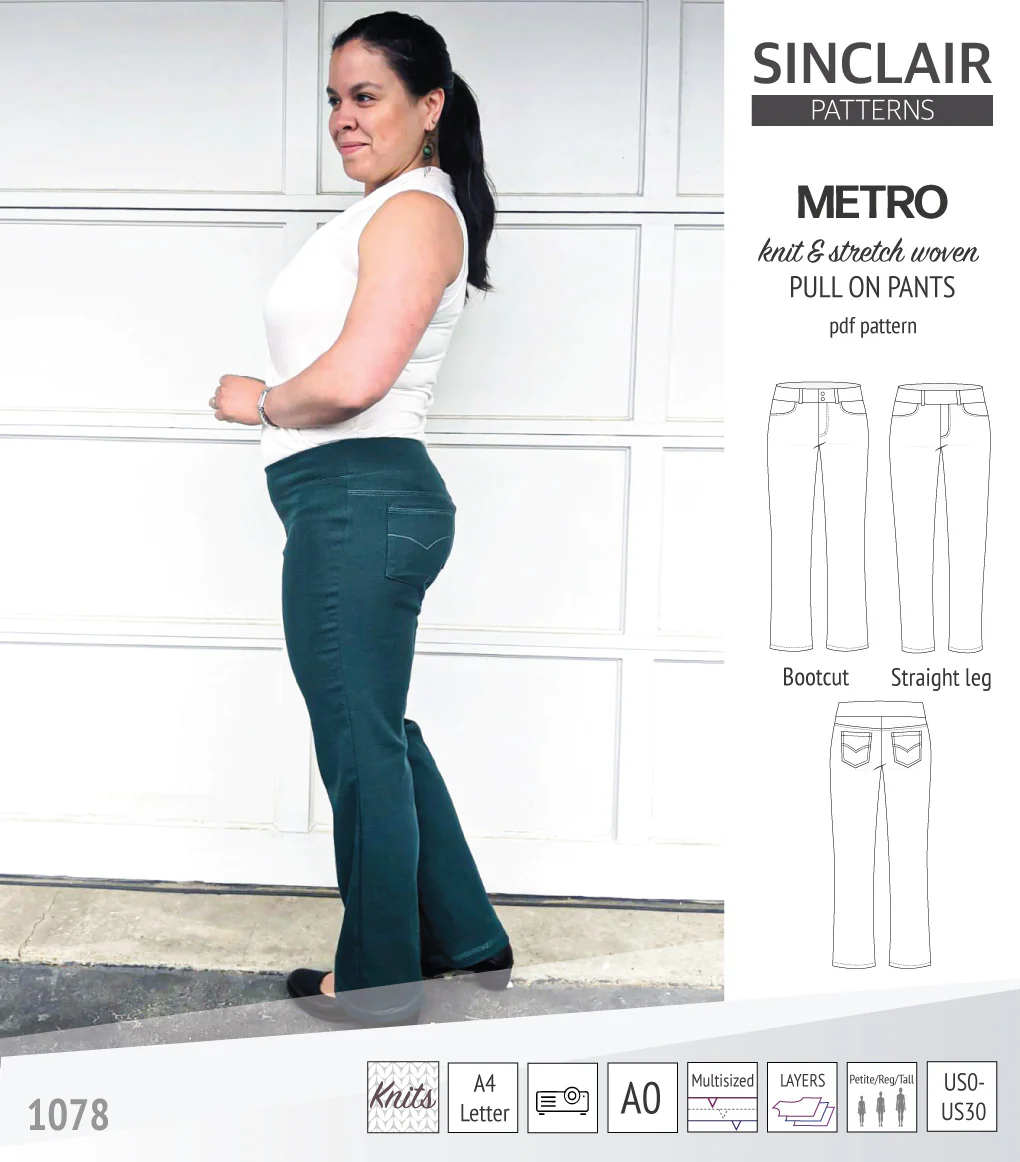 Metro stretch woven pull on pants (PDF) - Image 7