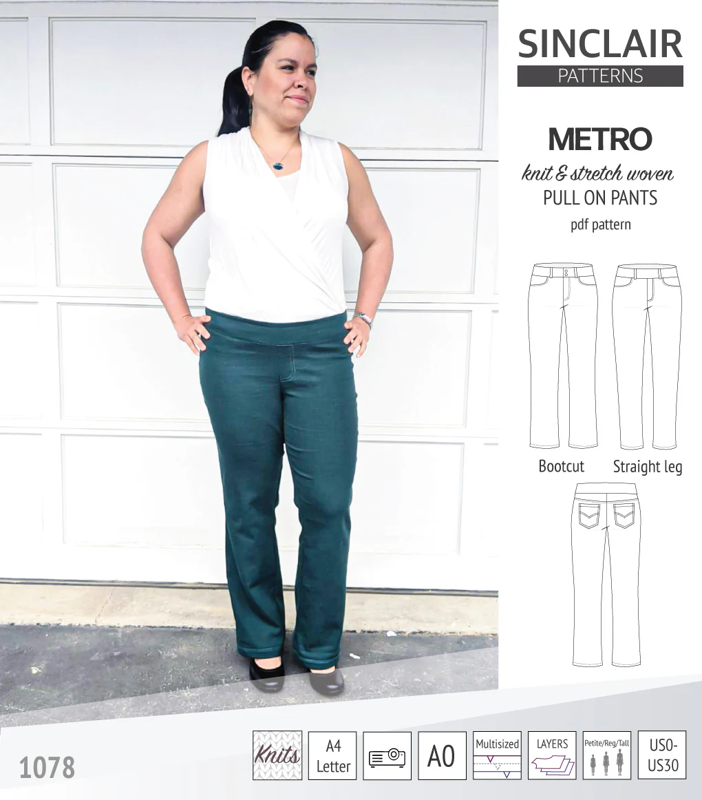 Metro stretch woven pull on pants (PDF) - Image 8