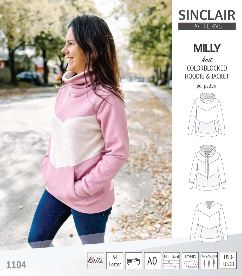 Milly colorblocked hoodie and zip up jacket (PDF) - Image 10