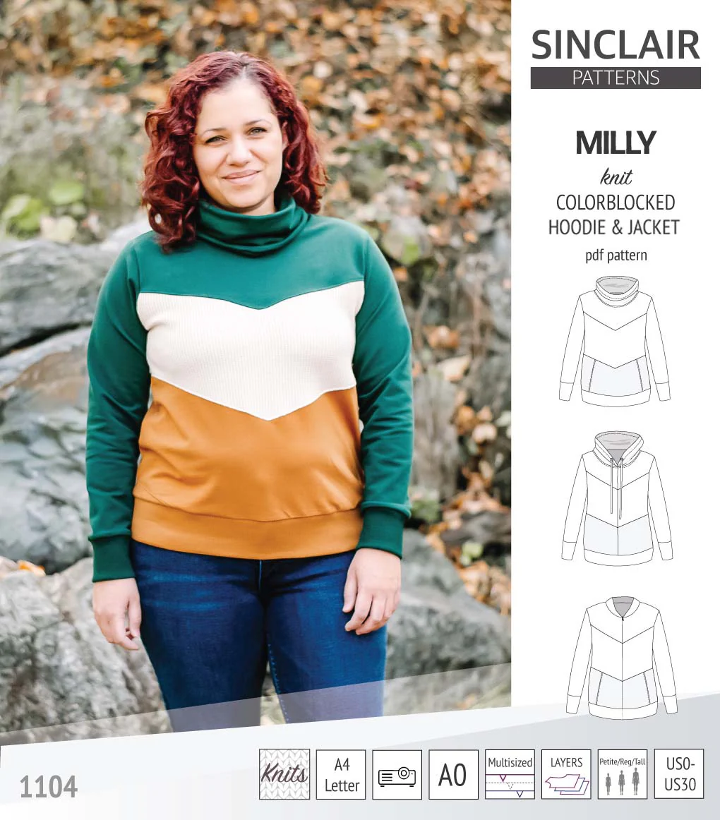 Milly colorblocked hoodie and zip up jacket (PDF) - Image 11