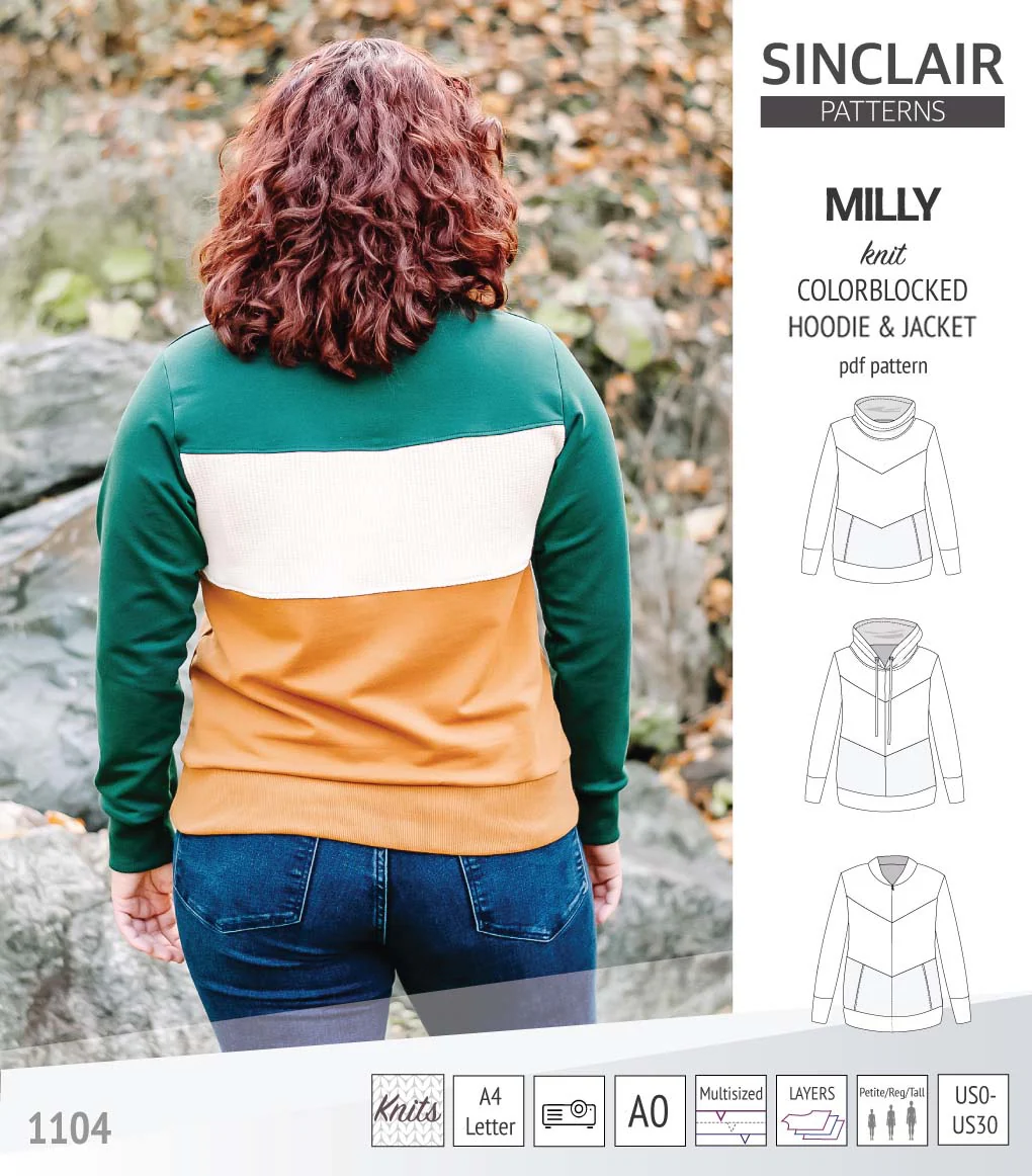 Milly colorblocked hoodie and zip up jacket (PDF) - Image 12