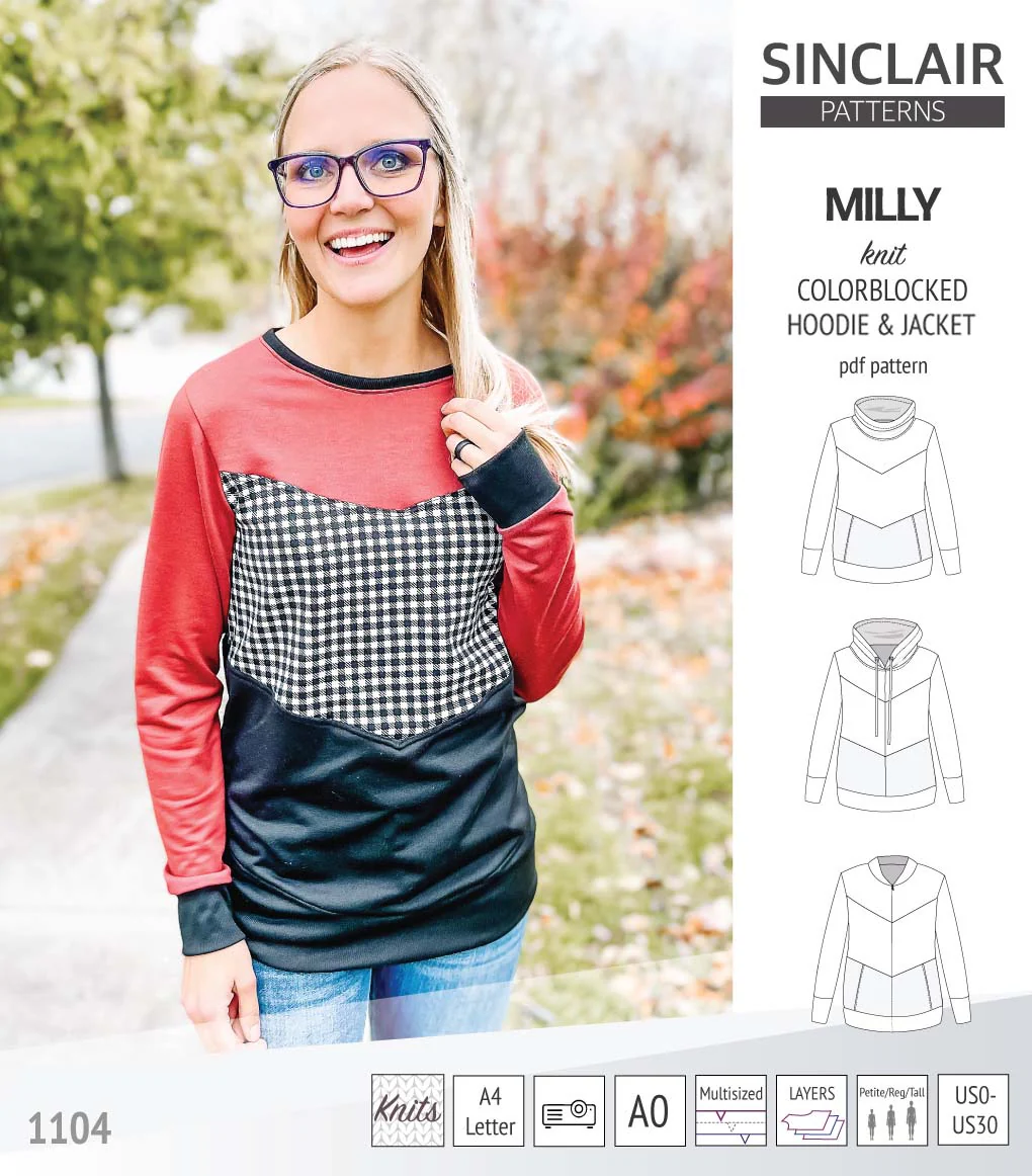 Milly colorblocked hoodie and zip up jacket (PDF) - Image 13